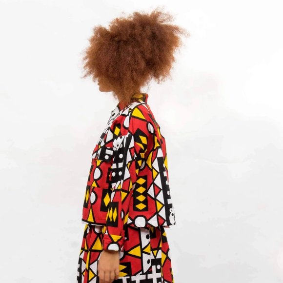 NWT Yevu Crop Jacket in Geo sz XL - Picture 3 of 8